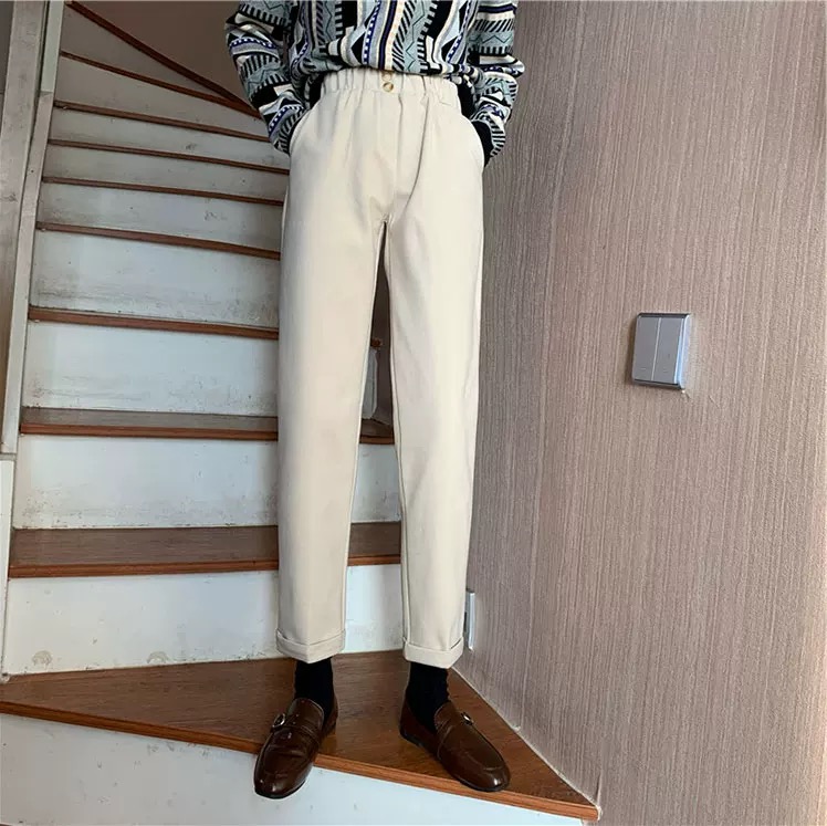 Quần Dài Ống Đứng Màu Trơn Thời Trang Nữ Tính