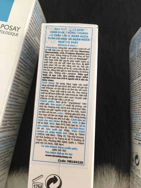 Kem mụn effaclar Duo+ 40ml | BigBuy360 - bigbuy360.vn