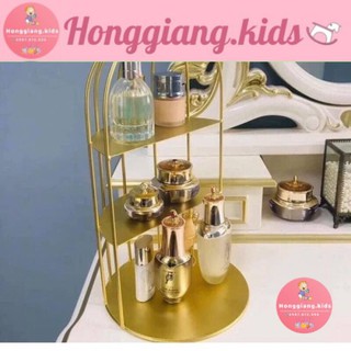 Kệ lồng chim vàng 3 tầng sang trọng để mỹ phẩm - trang trí - trưng bánh kẹo