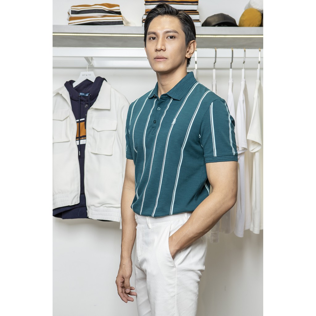 [Mã FAMALLT5 giảm 15% đơn 150K] Ben &amp; Tod - Áo thun Stripe Polo Tees 20169