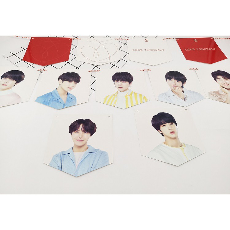 Kpop BTS Bangtan Boys BT21 Paper Flag Poster HD Hang Up Photo