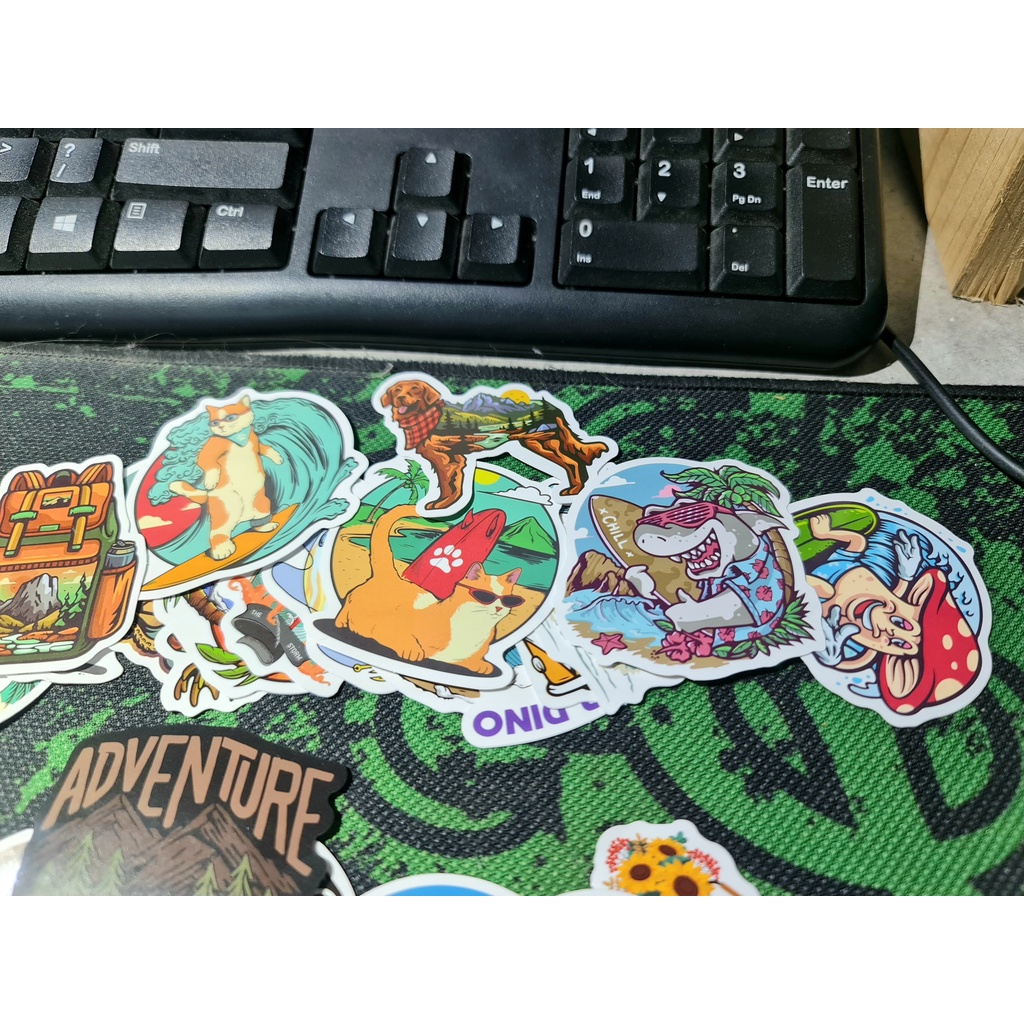 Sticker chủ đề camping hình dán trang trí  phượt du lịch