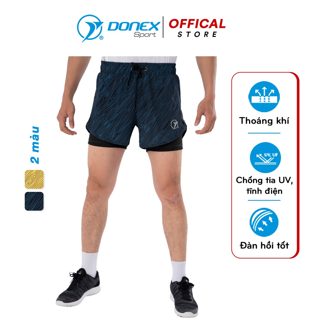 Quần Short Thể Thao Nam DONEXPRO Thiết Kế Trẻ Trung Mới Lạ, Chất Nỉ Giãn Cao Cấp Thoải Mái Vận Động MSC-2002