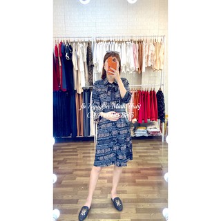 Váy lụa bầu sơ mi⚡️ 𝐅𝐑𝐄𝐄 𝐒𝐇𝐈𝐏 ⚡️váy bầu thiết kế