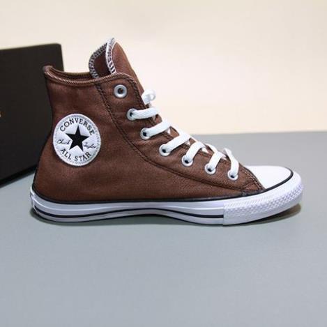 Giày Converse chính hãng cao cổ vải nâu CCVN07 🍂