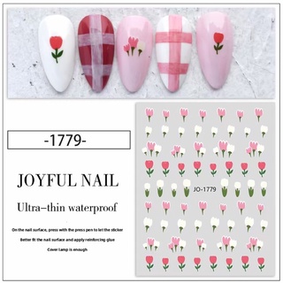 Sticker lụa hoa trang trí móng nail