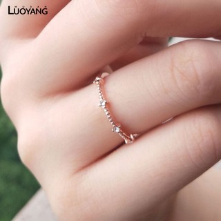 Nhẫn đính hôn mỏng dát đá thời trang cho nữ