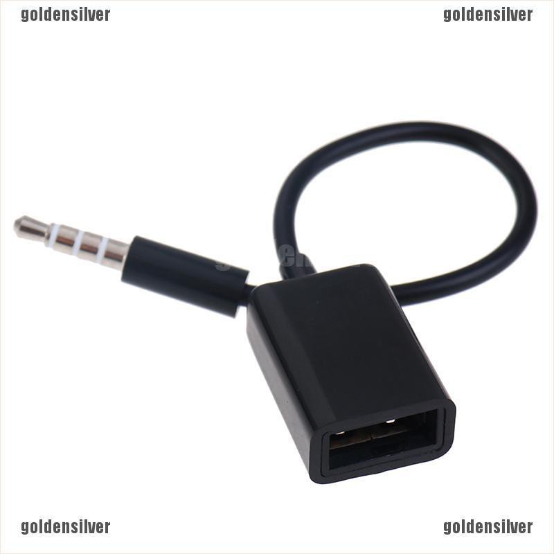 Cáp Chuyển Đổi Âm Thanh AUX Giắc Cắm 3.5mm Sang Cổng USB 2.0 Chuyên Dụng Cho Xe Hơi