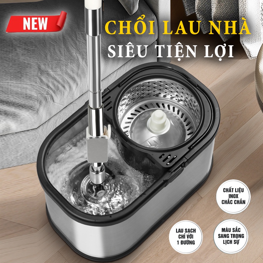 Chổi lau nhà, Cây lau nhà thông minh tự vắt - thiết kế hiện đại và tiện dụng - việc vệ sinh nhà trở lên dễ dàng hơn
