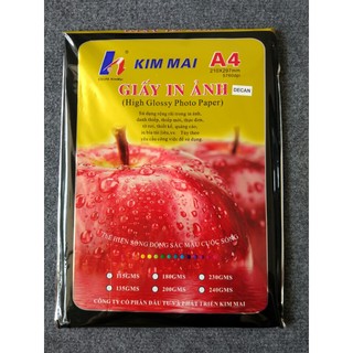 Giấy in ảnh decanl kim mai 135g a4 50 tờ/xấp