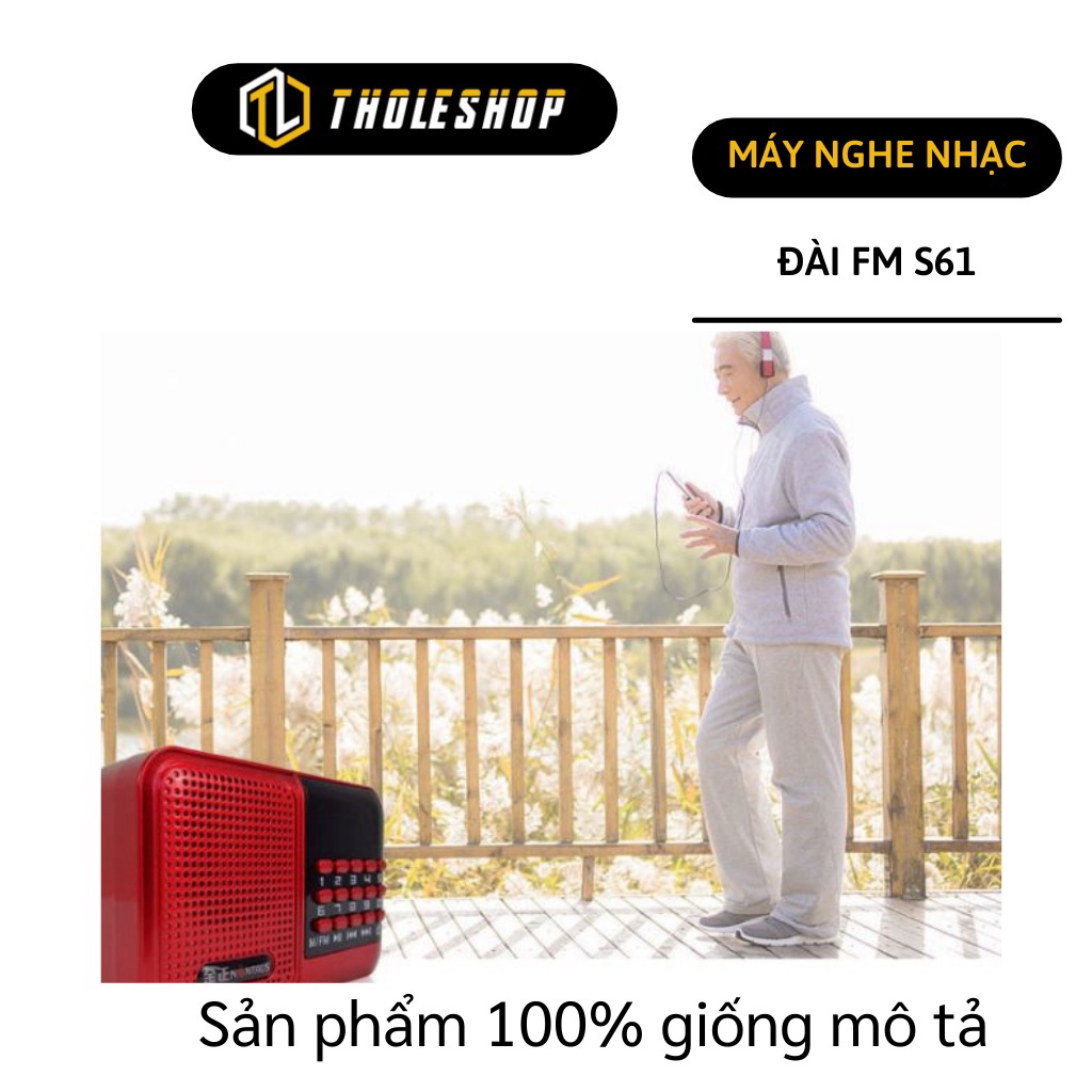 [SGD] Đài Radio - Máy Nghe Nhạc Nghe Thẻ Nhớ Mini S61 Cho Người Lớn, Đồng Hồ, Kinh Phật 5593