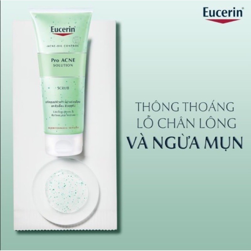 ✅Eucerin Pro ACNE Solution Scrub: Gel Tẩy Da Chết Da Mụn 100 ml