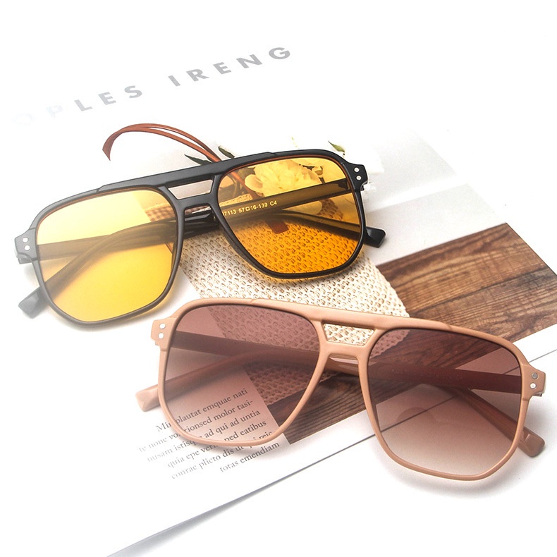 Kính Mát Tròng Hình Học Cho Nam Nữ