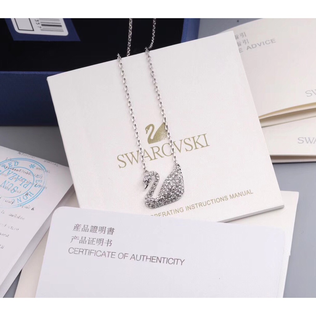 Vòng cổ bạc mặt hình chim thiên nga đính pha lê lấp lánh sang trọng 5007735