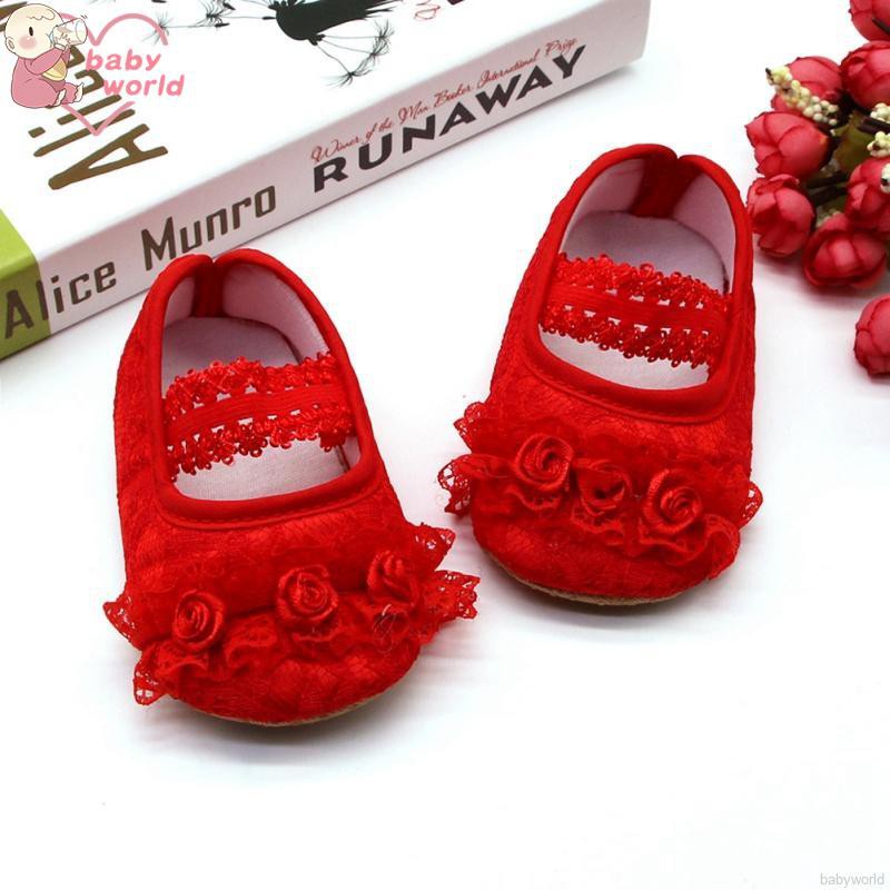 Giày búp bê đế mềm họa tiết hoa xinh xắn cho trẻ em mới biết đi
