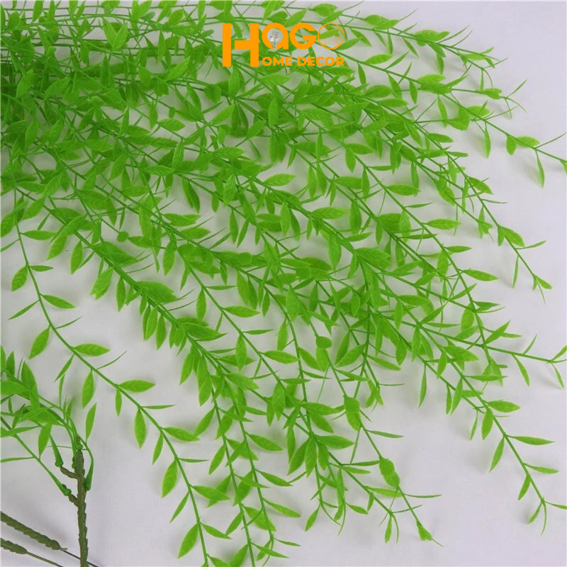Chùm lá liễu dài 1m trang trí tường, ban công,decor nhà xanh mát