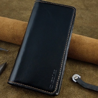 Bao Da Samsung Note 10 Plus Handmade Cổ Điển Da Bò Thật