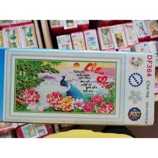 Tranh đính đá CHA MẸ DF364 (90x50cm) chưa đính
