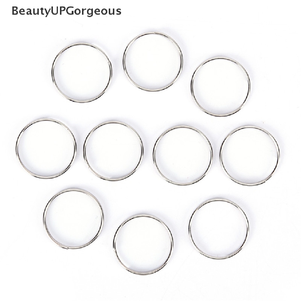[Beautyup Gorgeous] Set 10 Vòng Thép Niken Mạ Niken Gắn Móc Khóa