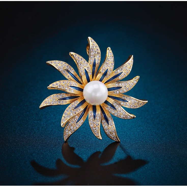 Cài áo mặt trời đính đá sang trọng GC187