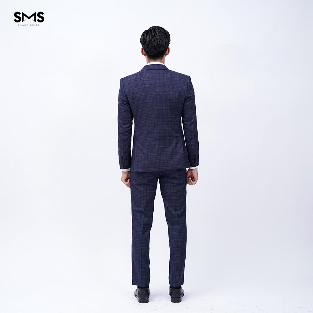 Vest nam xanh xám kẻ ô, suits sartorial, chuẩn form Smart Suits