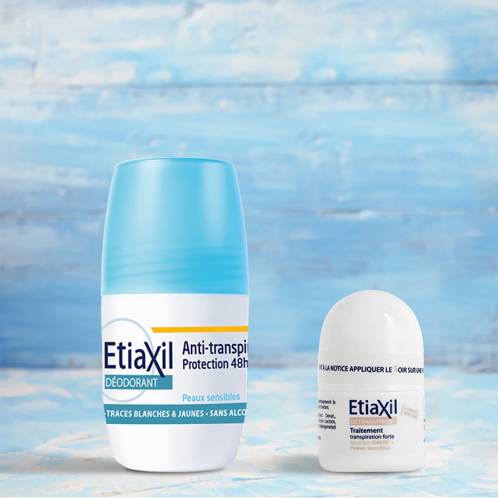 Combo Lăn Khử mùi Etiaxil 50ml ( Màu Xanh) và Lăn Khử mùi và môi hôi Nhãn Nâu 15ml