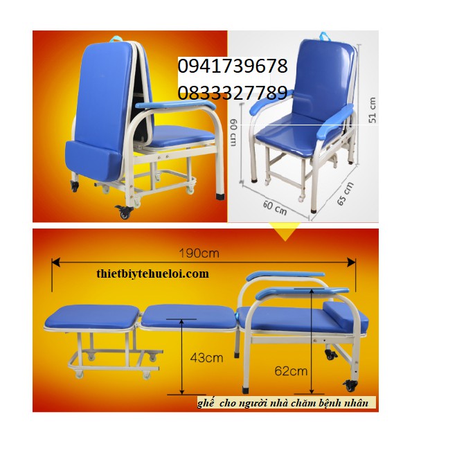 Ghế đa năng cho người nhà chăm sóc bệnh nhân