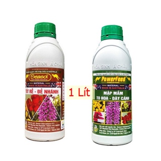 Bộ đôi phân đạm cá Powerfeed và Tảo biển Seasol chai 1 Lít nhập khẩu Úc