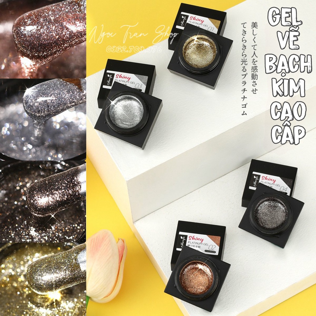 Gel Vẽ Siêu Sáng Nhũ Bạch Kim Cao Cấp