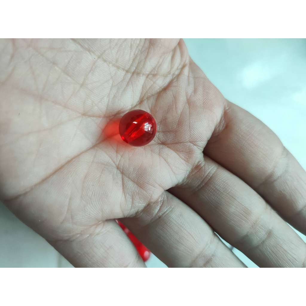 10-25-50gam hạt nhựa đỏ trong suốt size 6mm,8mm, 10mm, 12mm