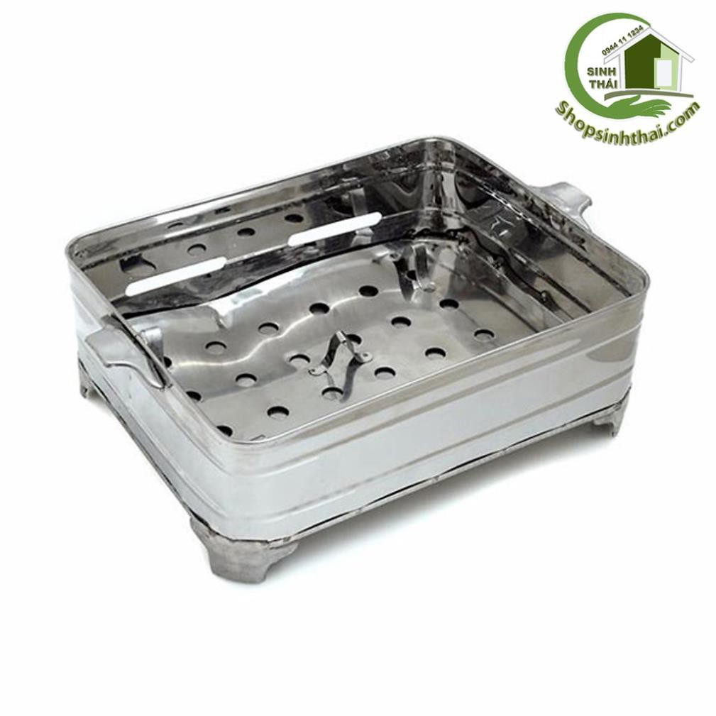 Bếp lò nướng than vuông inox kèm vỉ nướng