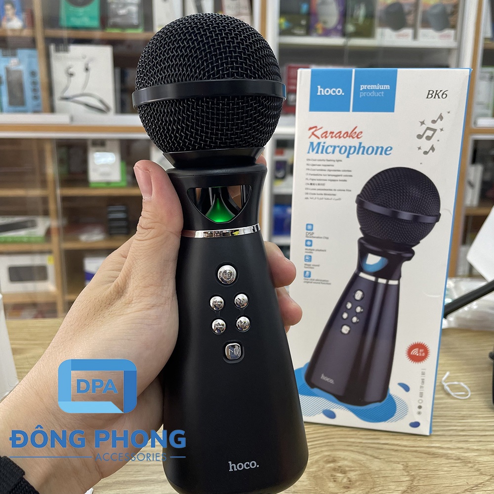 [Mã ELHACE giảm 4% đơn 300K] Micro Hát Karaoke Mini HOCO Bk6 Chính Hãng