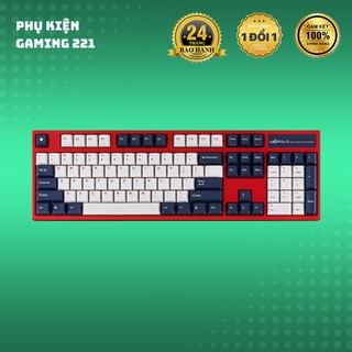 Bàn Phím Cơ Máy Tính - Leopold FC900R PD Blue Star ( Red Case / Navy Font ) - Hàng Chính Hãng