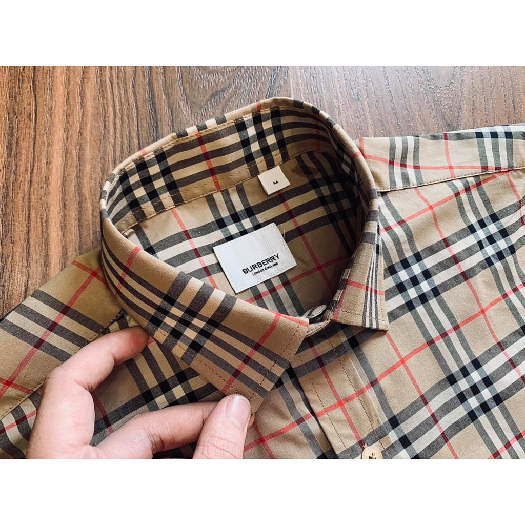 Áo sơ mi nam cộc tay BBR kẻ caro0