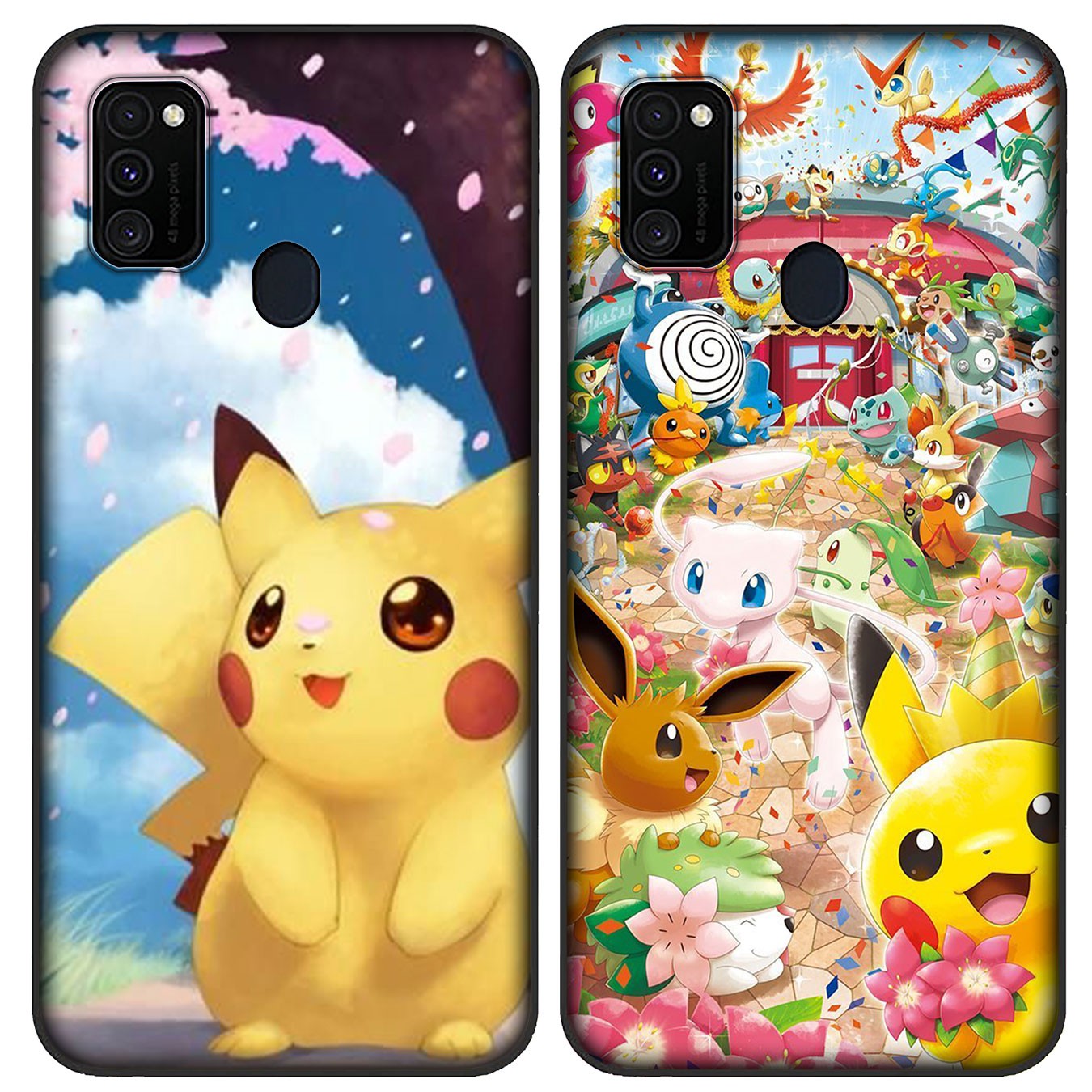 Soft Silicone Samsung Galaxy Note 20 Ultra 10 Plus Lite 9 8 A11 A51 A71 + Phone Case Pokémon Pikachu Casing