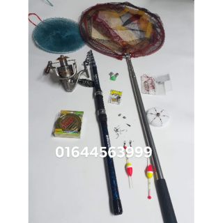 Combo bộ cần câu rút 3m máy 6000 kèm phụ kiện