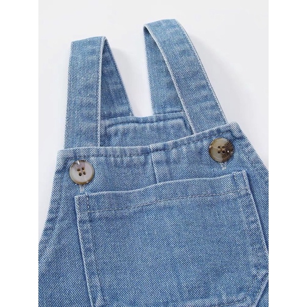Yếm  jeans cho bé trai và bé  gái  phối đường may mặc  cực kỳ xinh Y0010
