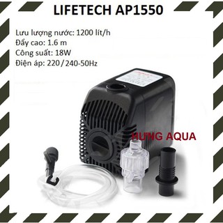 Máy bơm nước hồ cá, bơm bể cá, hòn non bộ, tiểu cảnh Lifetech AP 1000 1200 1300 1550 chạy êm khỏe