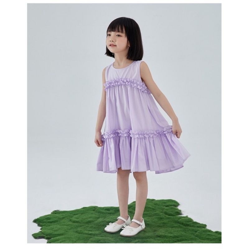 VÁY BABYDOLL SÁT NÁCH MÀU TÌM BÈO TẦNG CHO BÉ GÁI