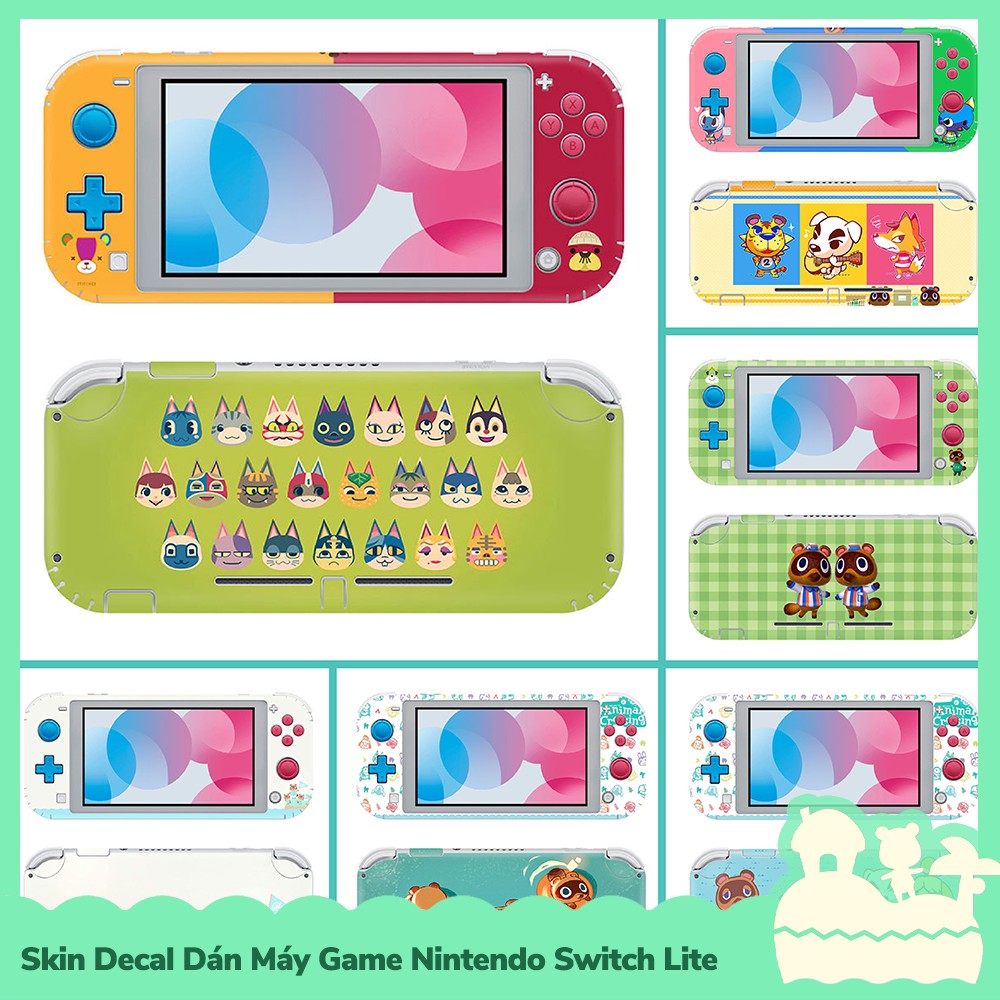 [Sẵn VN] Skin Decal Dán Máy Game Nintendo Switch Lite Mẫu Animal Crossing Horizon