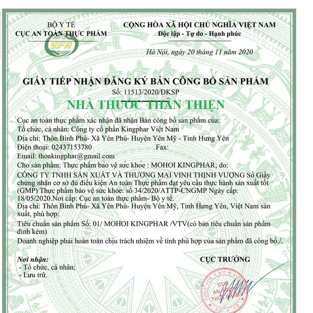 MỒ HÔI TRỘM KINGPHAR – Hỗ trợ làm giảm tăng tiết mồ hôi khó chịu của cơ thể (60 viên)