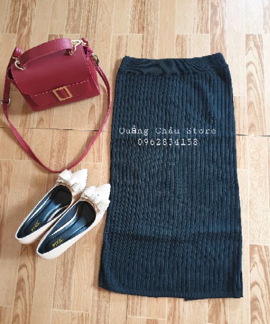 [Mã SRJULY1215 giảm 20K đơn 50K] Freeship ❤ Chân váy len dáng dài xẻ sau hàng quảng châu dày dặn bán shop | BigBuy360 - bigbuy360.vn