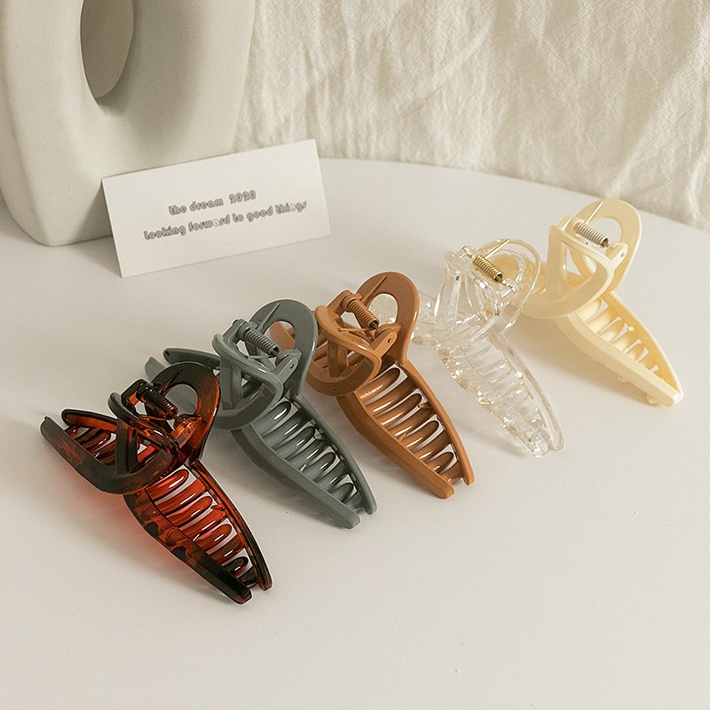 Kẹp bấu tóc nhựa acrylic kiểu Hàn Quốc dễ thương cho nữ