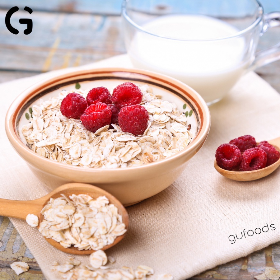 Yến mạch tươi cán mỏng  GUfoods - Ăn kiêng, Giàu chất xơ, Hỗ trợ giảm cân, Tập gym, Eat clean