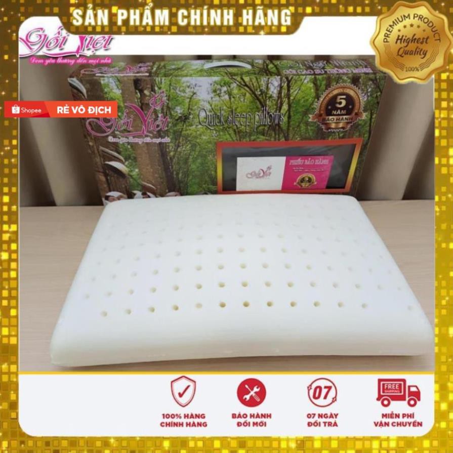 Hàng Công Ty  Combo 2 Ruột gối cao su Oval size 60x40cm cao cấp, Gối ngủ nhanh, chống đau mỏi vai gáy (Nguyên Hộp)