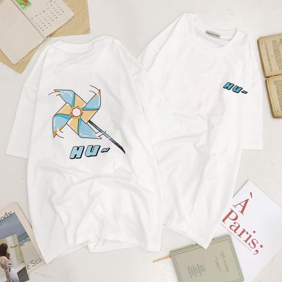 Áo thun cotton phong rộng tay lỡ dày mịn-áo thun unisex phong cách năng động CHONG CHÓNG HU
