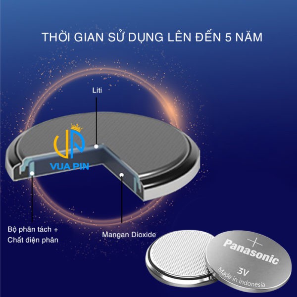 Pin 3V Lithium CR1616 chính hãng Panasonic - Pin cúc áo