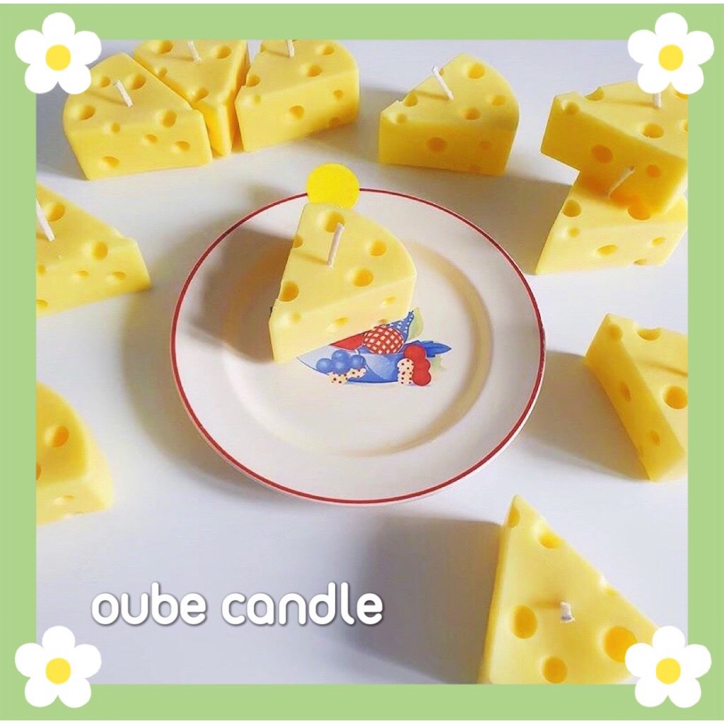 Nến Thơm Cao Cấp Tạo Hình Phô Mai Nhiều Mẫu Siêu Đẹp Trang Trí Phòng | Oube Candle NT73