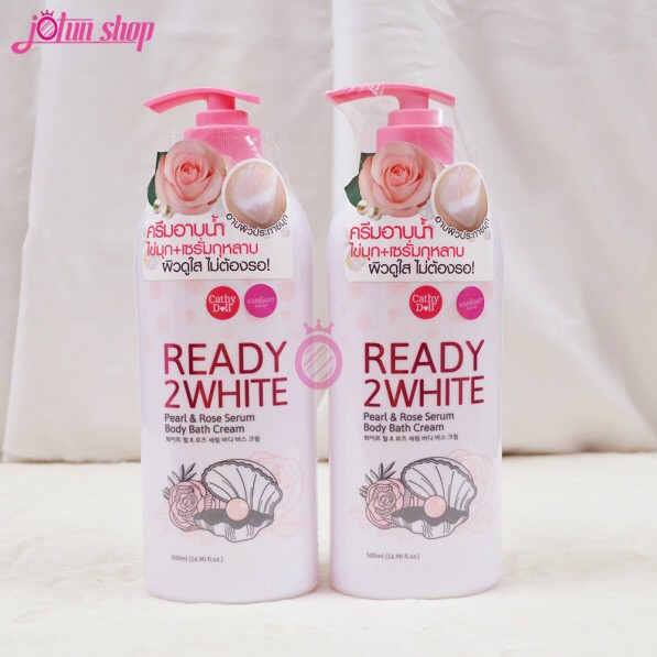 Sữa Tắm Cathy Doll Ready 2 White Pearl & Rose Serum 500ml