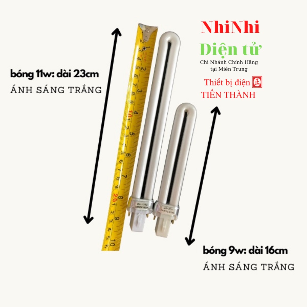 Bóng Đèn Học Sinh Chữ U 9W- 11W Hòa Thái ánh sáng trắng- dùng thay thế bóng đèn học sinh